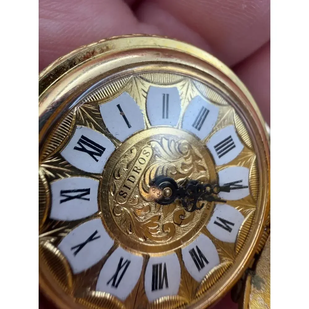 vintage Swiss-made mechanical pendant/pocket watch branded by Sidros